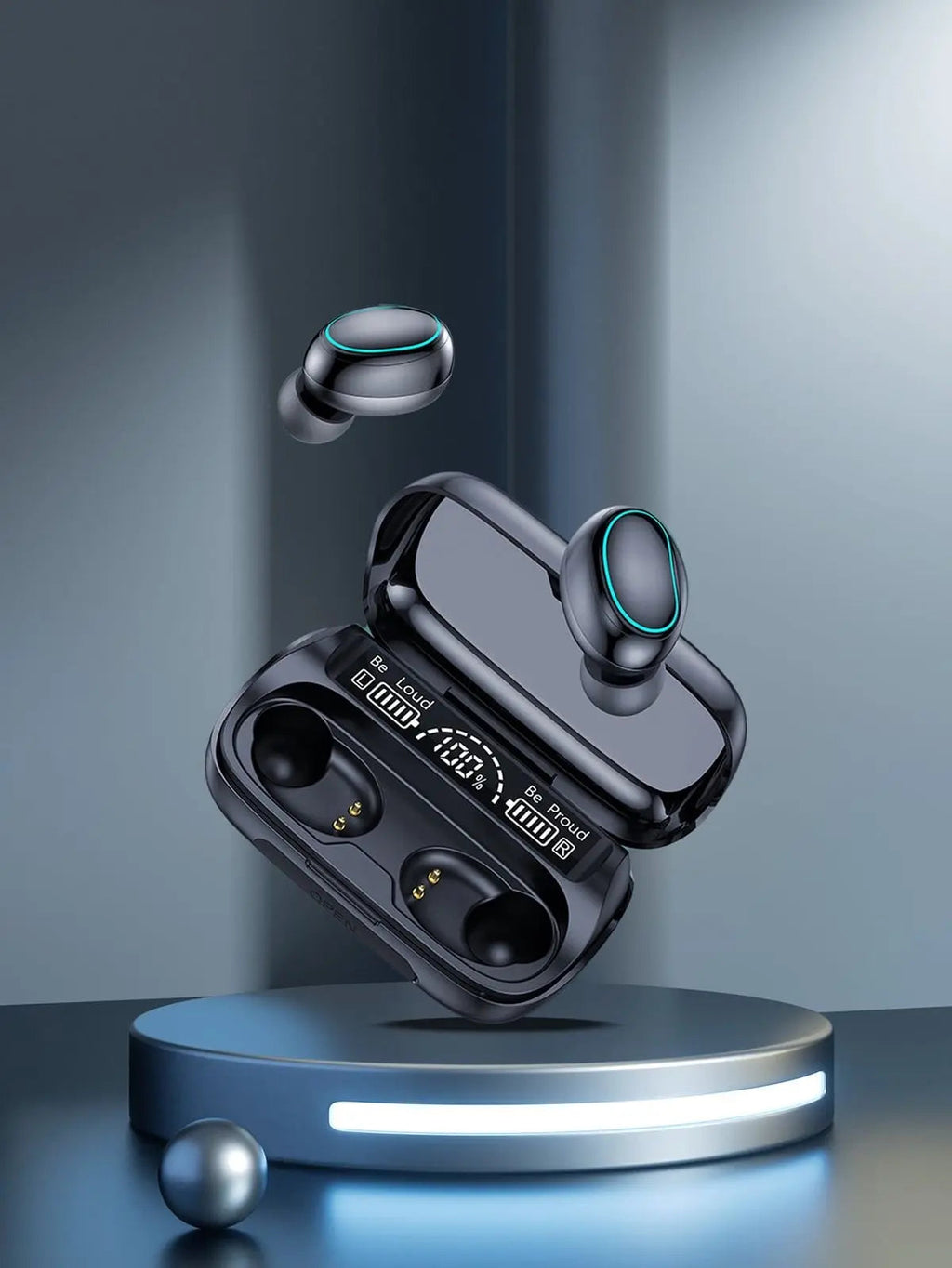 Căști Bluetooth cu Boxă de Încărcare LED + Transport Gratuit