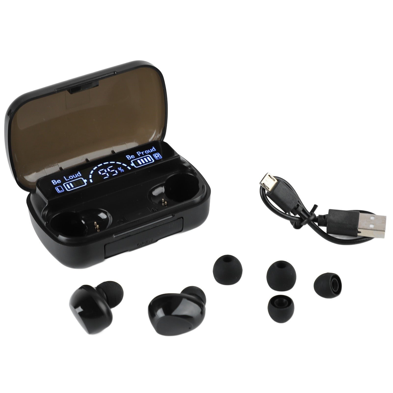 Căști Bluetooth cu Boxă de Încărcare LED