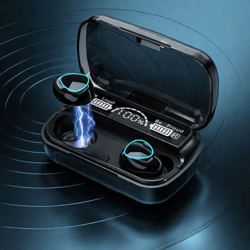 Căști Bluetooth cu Boxă de Încărcare LED